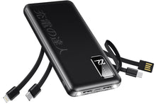 画像をギャラリービューアに読み込む, 充電の達人 モバイルバッテリー 10000mAh PD 18W 大容量 【QC3.0搭載/USB-A+Type-C入出力ポート】 携帯充電器 パススルー機能搭載 LCD残量表示 二台同時充電 iPhone/Android 各種対応
