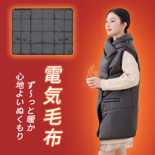 画像をギャラリービューアに読み込む, 電気毛布 ひざ掛け 肩掛け 敷毛布(FRT-F01-BK)
