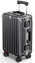 画像をギャラリービューアに読み込む, [Shiruku] スーツケース キャリーケース キャリーバッグ 耐衝撃 大容量 軽量 アルミフレーム ストッパー付き 静音 ダブルキャスター TSAローク搭載 携帯スタンド USBポート付き カップホルダー付き 360度回転 旅行 ビジネス 出張 機内持ち込み
