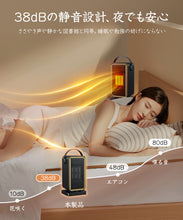 画像をギャラリービューアに読み込む, セラミックヒーター 暖房 省エネ (NFJ-800B)
