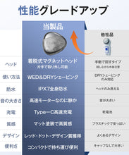 画像をギャラリービューアに読み込む, シェーバー メンズ 髭剃り 【ポケットサイズ・長時間稼働】 小型 ミニ 軽量 電気シェーバー 60日間使用可能 USB充電式 18枚刃 乾湿両用 回転式
