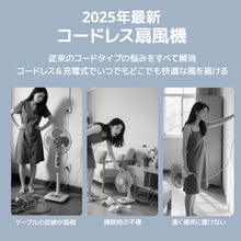 画像をギャラリービューアに読み込む, コードレス 静音 DCモーター サーキュレーター 卓上扇風機(XHS-F13)
