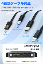 画像をギャラリービューアに読み込む, モバイルバッテリー ケーブル内蔵 (VA03)
