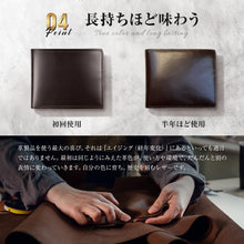 画像をギャラリービューアに読み込む, 財布 メンズ 二つ折り 牛革 本革 イタリア レザー ミニ財布 男性 (BGH01)
