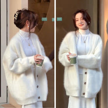 画像をギャラリービューアに読み込む, カーディガン ニット Vネック ジャケット レディース ニットコート トップス wt-dr
