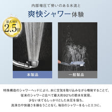 画像をギャラリービューアに読み込む, シャワーヘッド マイクロナノバブル 節水 5段階モード 高洗浄力 手元止水 毛穴ケア 美肌 保湿（HS-2014P）
