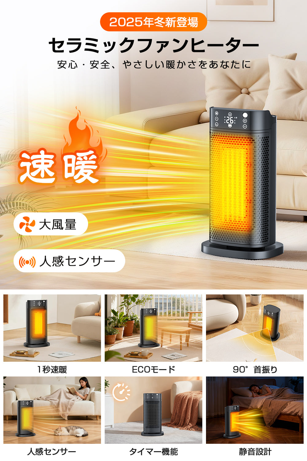 ヒーター セラミックヒーター ファンヒーター （YND-2000A） – MATAKUL