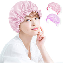 画像をギャラリービューアに読み込む, [Shiruku] シルクナイトキャップ 【100％天然シルク】 ナイトキャップ シルクキャップ ないときゃっぷ ヘアキャップ 天然シルク うるつや美髪 静電気防止 髪保湿 枝毛・寝癖防止 就寝用 誕生日 クリスマス プレゼント
