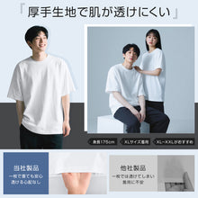 画像をギャラリービューアに読み込む, [Tanoka] Tシャツ メンズ 半袖 綿100% 【夏の定番Tシャツ】 丸首 厚手 生地 レディース 吸汗速乾 半袖シャツ 無地 インナーシャツ 白 黒tシャツ キッズ コットン 夏 春 秋
