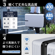 画像をギャラリービューアに読み込む, BARGOHOYスーツケース 多機能 キャリーケース 軽量 ホワイト
