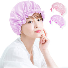 画像をギャラリービューアに読み込む, [Shiruku] シルクナイトキャップ 【100％天然シルク】 ナイトキャップ シルクキャップ ないときゃっぷ ヘアキャップ 天然シルク うるつや美髪 静電気防止 髪保湿 枝毛・寝癖防止 就寝用 誕生日 クリスマス プレゼント
