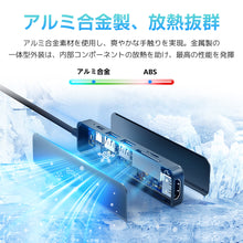 画像をギャラリービューアに読み込む, USBハブ 3.0  薄型/軽量設計 USB拡張 コンパクト USB3.0拡張 6in1 高速 Macbook / Windows / コンピューター対応 テレワークJXQ-816-GY
