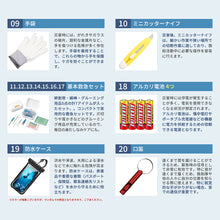 画像をギャラリービューアに読み込む, 【32点セット】 防災セット １人用 防災グッズ 防災リュック 非常用持ち出し袋 一人用 防災バッグ 避難リュック
