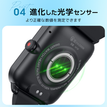 画像をギャラリービューアに読み込む, スマートウォッチ 通話機能心拍測定 健康管理 着信通知 100種スポーツモード 腕時計 iPhone Android対応 プレゼント
