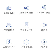 画像をギャラリービューアに読み込む, 扇風機 リビング サーキュレーター （LDS-01-WH）
