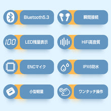 画像をギャラリービューアに読み込む, ワイヤレスイヤホン Bluetooth 5.3（EJ-S1-WH）
